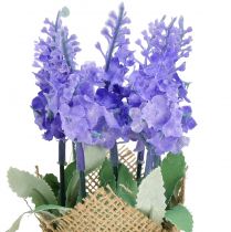 položky Umelá levanduľa umelý kvet levanduľa v jutovom vrecku biela/fialová/modrá 17cm 5ks