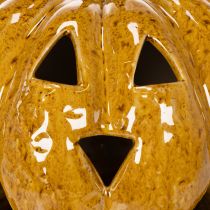 položky Keramická tekvica s tvárou, LED dekorácia, Halloween, 19 cm