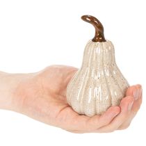 položky Dekoratívna keramická tekvica, jesenná dekorácia na stôl, 12 cm