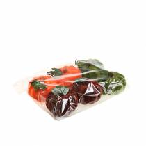 položky Mini tekvica vločkovaná oranžová, zelená, červená Ø9cm 6 ks