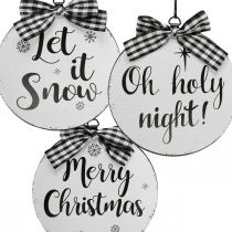 položky Ozdobný vešiak vianočný stromček guľa kovová vintage Ø15cm 3 ks