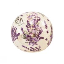 položky Keramická guľa malá levanduľová keramická dekorácia fialová krémová Ø9,5cm