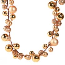 položky Vianočná slávnostná dekorácia so zlatými guľami 160 cm