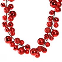 položky Vianočná ozdoba na stromček, girlanda s červenou guľôčkou, 160 cm