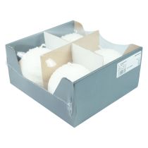 položky Sviečky Winter Magic Ball s efektom snehovej gule, biele, Ø10 cm, sada 4 kusov, na slávnostnú dekoráciu