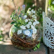 položky Guľová váza Sklenená Mini váza Okrúhla sklenená dekorácia V8cm Ø7cm