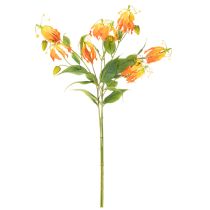 Článok Umelý kvet Gloriosa oranžovej farby s dlhými stonkami do vázy 80 cm 3 ks