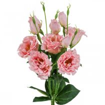 položky Umelé kvety Lisianthus ružové umelé hodvábne kvety 50cm 5ks
