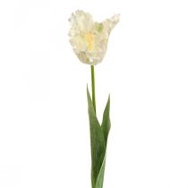 položky Umelý kvet, papagáj tulipán bielozelený, jarný kvet 69cm
