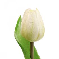 položky Umelý tulipán biely Real Touch jarný kvet V21cm