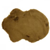 položky Kožušinový koberec dekoračný hnedý koberec z umelej kožušiny 55×38cm