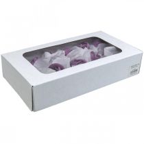 položky Umelé ruže fialka voskové ruže ozdobné ruže vosk Ø6cm 18 ks