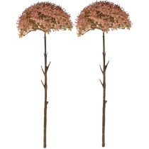 položky Umelá konárová jesenná dekorácia kvetinový konár hnedočervený 45cm 2 kusy