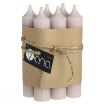 položky Sviečky krátke tyčinkové farby svetloružová 21×110mm 6 ks