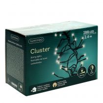 položky LED svetelná reťaz pre exteriér 288er 2,4m čierna/teplá biela