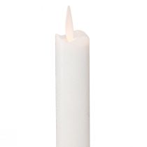položky LED sviečky voskové tyčinky sviečky biele na batériu 24cm 2 kusy