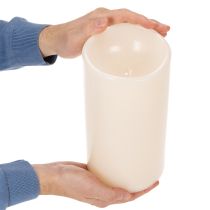 Článok Veľká LED sviečka na batérie s časovačom, teplá biela, vonkajšia, 25 cm