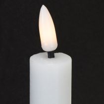 Článok LED sviečky Biele kužeľovité sviečky Voskové teplé biele 24,5 cm 2 ks