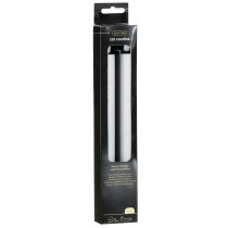 Článok LED sviečky Biele kužeľovité sviečky Voskové teplé biele 24,5 cm 2 ks