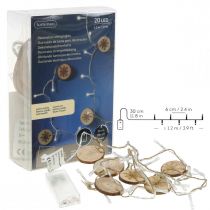 položky LED rozprávkové svetielka vo vnútri Vianočné osvetlenie drevené disky L120cm