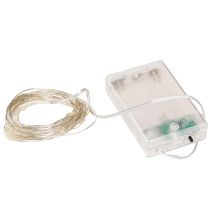 položky LED svetielka s 40 mikro-LED diódami, teplá biela, časovač na batérie, 6 kusov