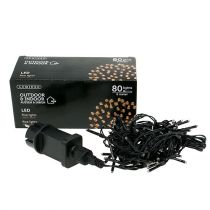 položky LED ryžová svetelná reťaz 80 LED girlanda do exteriéru teplá biela 6m