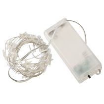 položky LED svetielka s hviezdičkami, 20 mikro LED diód, teplá biela, časovač, 6 kusov