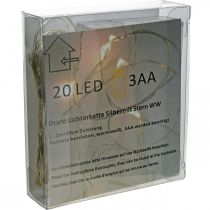 položky LED reťazové svetlá, 20 žiaroviek, na batérie, 2 m, teplá biela, 6 kusov