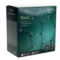 položky LED ryžová svetelná reťaz teplá biela pre exteriér 720er 54m