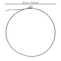 položky LED krúžok na zavesenie, kovový, 110L teplá biela, vnútorný, Ø35cm