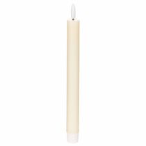 Článok LED sviečka v bielej farbe s teplým bielym svetlom, 24 cm, s časovačom, 2 kusy