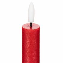 Článok LED sviečka, červená s teplým bielym svetlom, 24 cm, 2 kusy