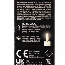 Článok LED sviečka, červená s teplým bielym svetlom, 24 cm, 2 kusy
