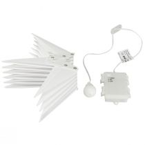 položky LED hviezda 3D biely časovač batérie vonku Ø30cm H74cm