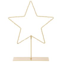 Článok Hviezda s 50 LED diódami, kovová stolová dekorácia, na batérie, na vnútorné použitie, 33 cm