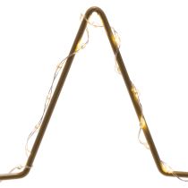 položky Hviezda s 50 LED diódami, kovová stolová dekorácia, na batérie, na vnútorné použitie, 33 cm