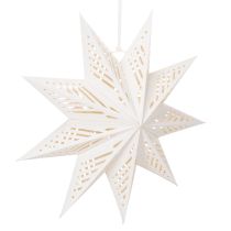Článok Vianočná hviezda LED dekorácia na zavesenie, teplá biela, do interiéru, 38 cm