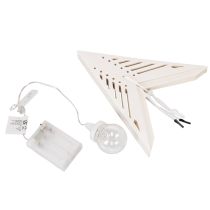 Článok Vianočná hviezda LED dekorácia na zavesenie, teplá biela, do interiéru, 38 cm