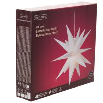 Článok Dekoratívna LED hviezda, teplá biela, vonkajšia, s časovačom, 40 cm