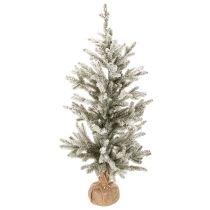 položky Umelý vianočný stromček so snehom v jutovom vrecku, 40 LED diód, na vnútorné použitie, 85 cm
