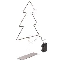 Článok LED vianočný stromček, na batérie, dekorácia na stôl v interiéri, 47 cm