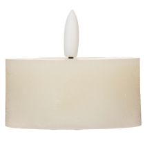 Článok LED čajová sviečka, teplá biela, blikajúci efekt a časovač, pravý vosk, na batérie, 7 cm, 2 kusy