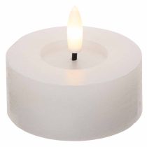 Článok LED XL čajová sviečka biela pravý vosk s časovačom teplá biela 6 cm 2 ks