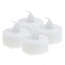 Umelé čajové sviečky LED s efektom plameňa a časovačom Teplá biela Ø3,6 cm Súprava 4 kusov