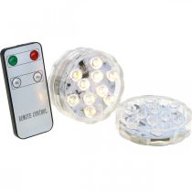 položky Podvodné LED svetlá s diaľkovým ovládaním teplá biela 2ks