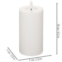 Článok LED stĺpová sviečka, blikajúca, s časovačom, Ø7cm, 16cm