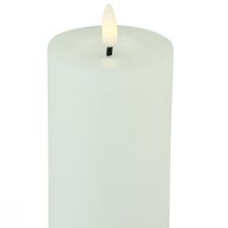 položky LED časovač na sviečku pravý vosk biely rustikálny vzhľad Ø7cm V15cm