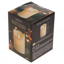 položky LED sviečka vosková sviečka sviečka teplá biela Ø7,5cm V10cm