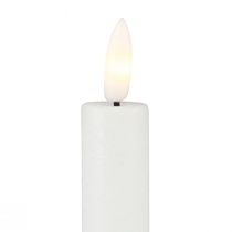 položky LED sviečky s časovačom tyčinkové sviečky pravý vosk biely 25cm 2 ks