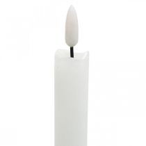 položky LED sviečka vosková stolová sviečka teplá biela na batériu Ø2cm 24cm 2ks